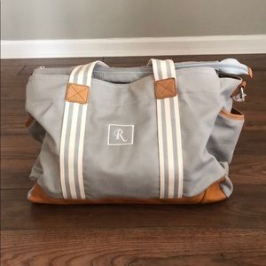 Pottery Barn Gray Diaper Bag
